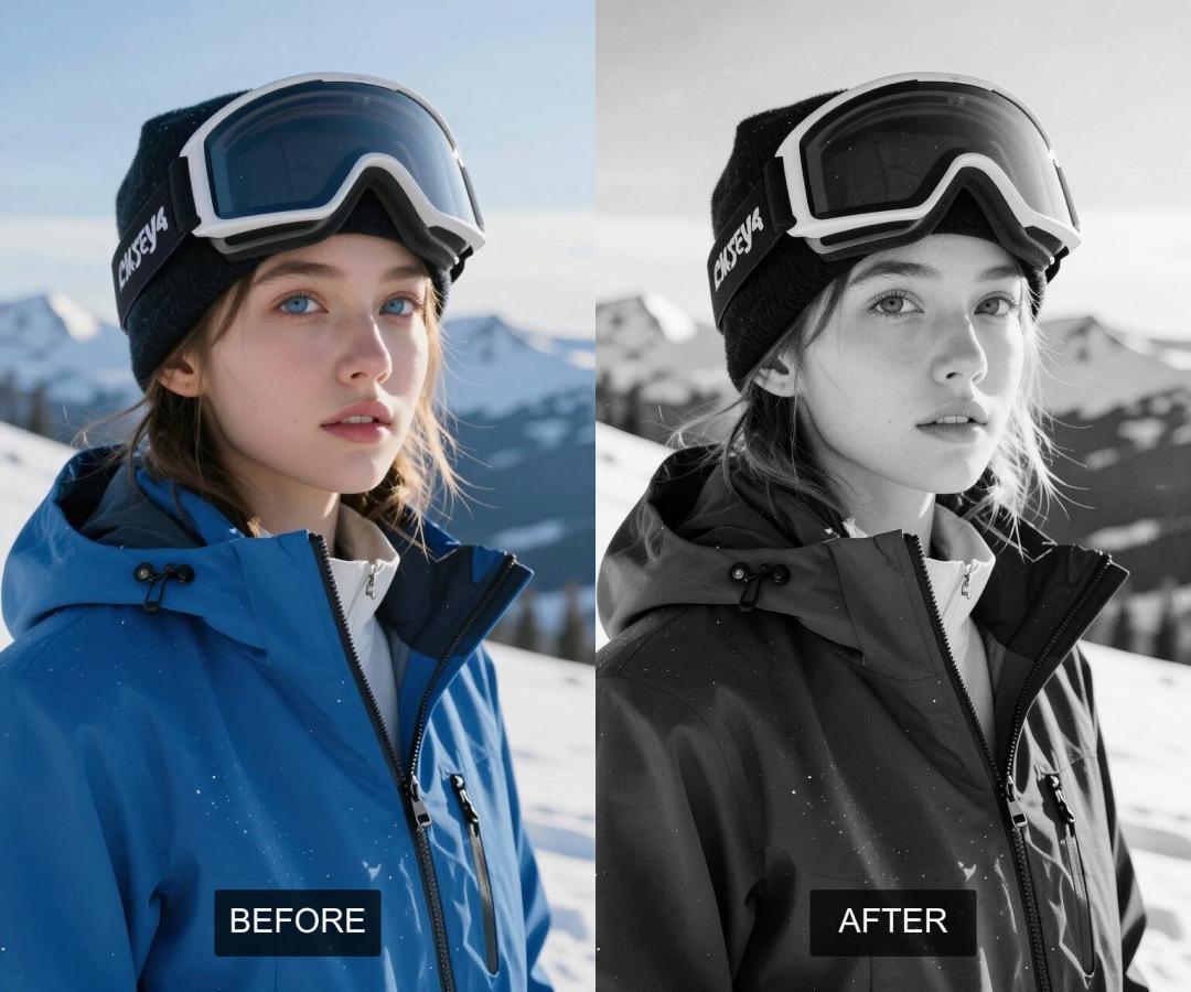 Sample output of AiSudo Black and White Photo Converter