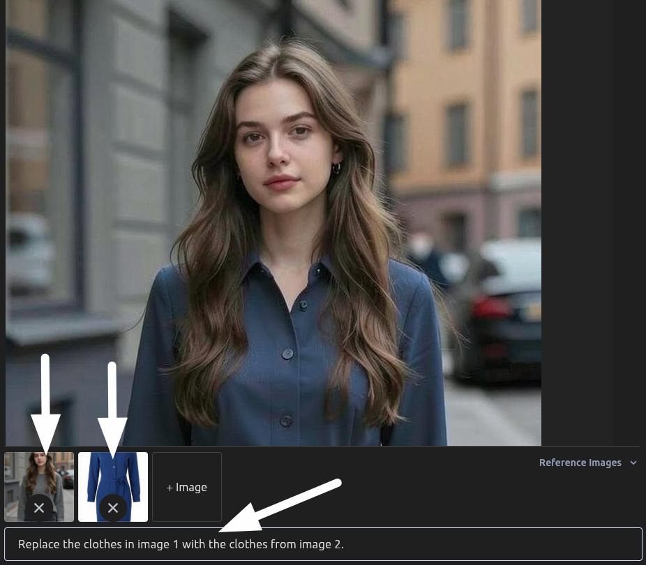 Change clothes using reference image